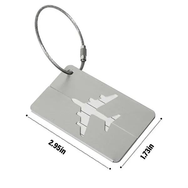 Metal Business Gift Checked Box Dog Luggage Tag