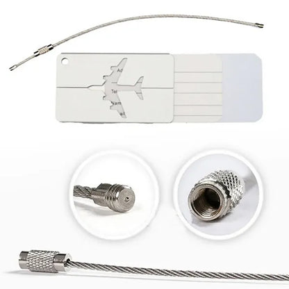 Metal Business Gift Checked Box Dog Luggage Tag