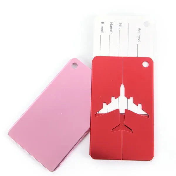 Metal Business Gift Checked Box Dog Luggage Tag