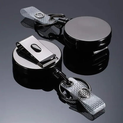 TransClear Black Retractable Clip Badge Holder