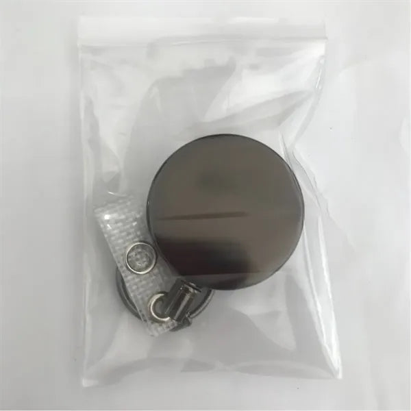 TransClear Black Retractable Clip Badge Holder