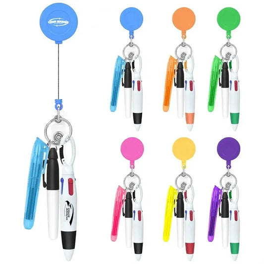 Nurse Pen Set Medical Retractable ID Buckle Badge Holder