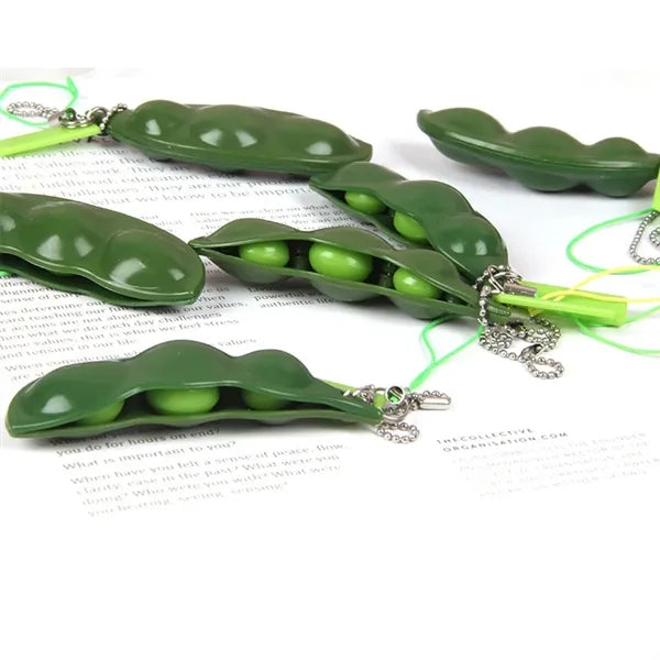 Stress Relieving Keychain Keyring Pendants Bean Soybean Toys
