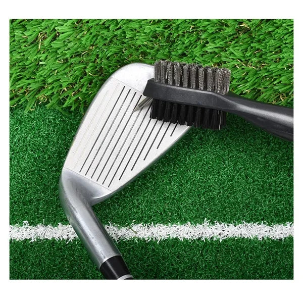 Golf Club Brush Groove Cleaner with Retractable Zip-line