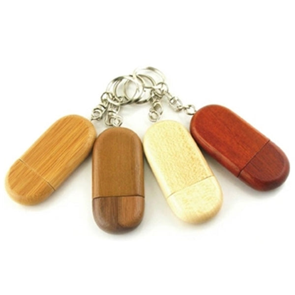 Kenai Wood USB Flash Drive w/ Key Ring