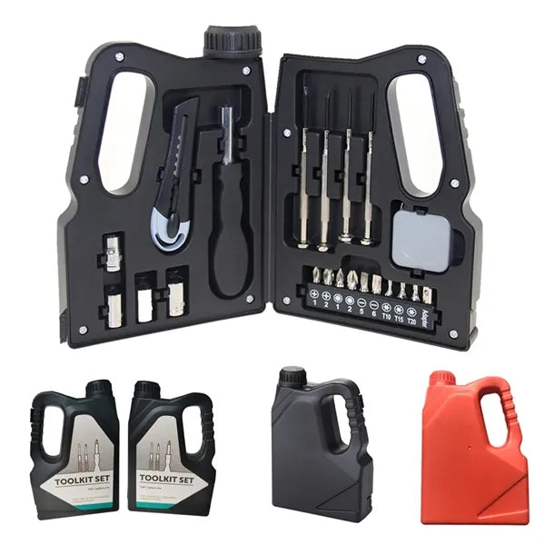 Promotional Oil Bottle Shaped Booster Tool Kit (21pcs)