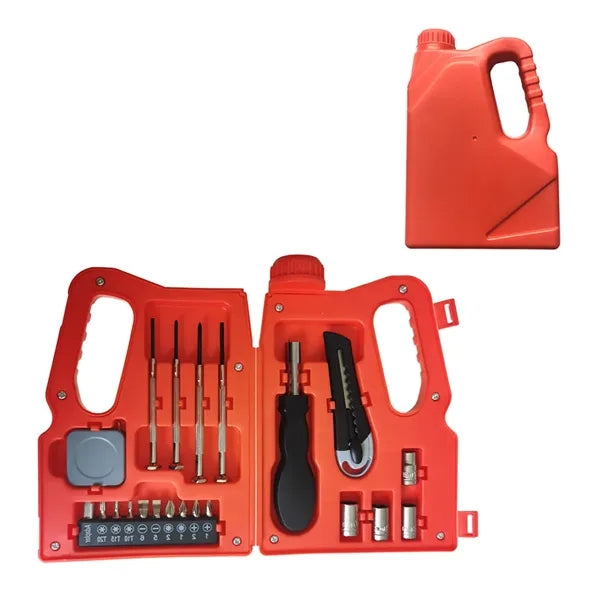Promotional Oil Bottle Shaped Booster Tool Kit (21pcs)