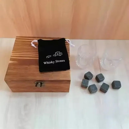 Whiskey Glass Set With Wooden Gift Box