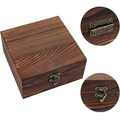 Whiskey Glass Set With Wooden Gift Box