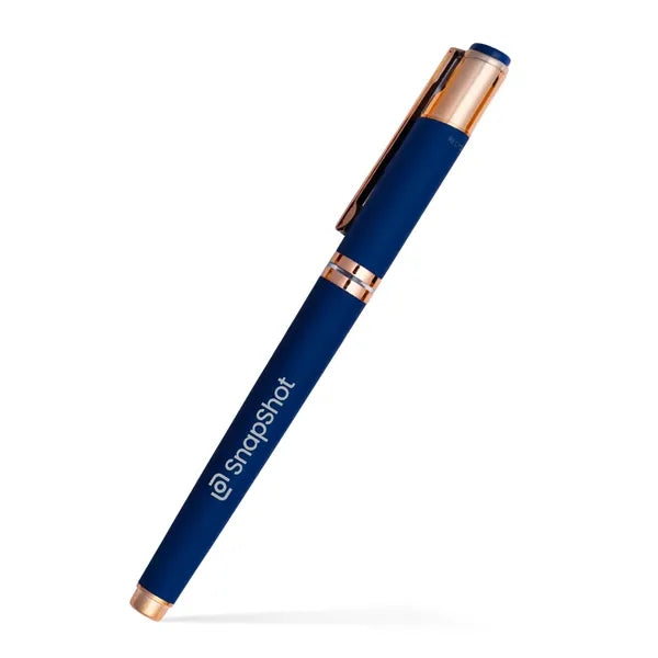 The Satin Noble Gel Pen with Rose Gold Accents
