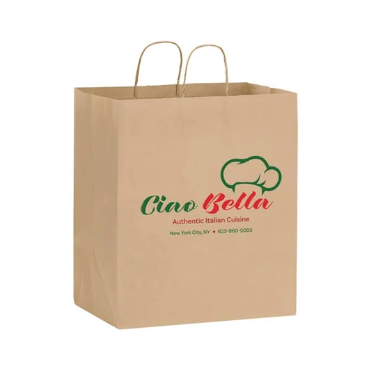 Natural Kraft Twisted Paper Handle Shopper - DIGITAL