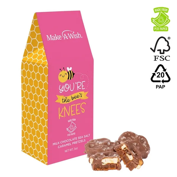 Eco Gable Box- Sea Salt Caramel Pretzels