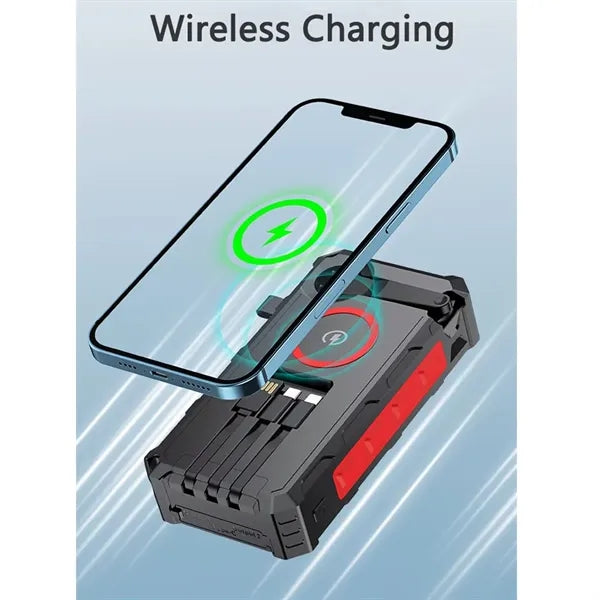 20000mAh Hand Crank Solar Power Bank With Flashlight