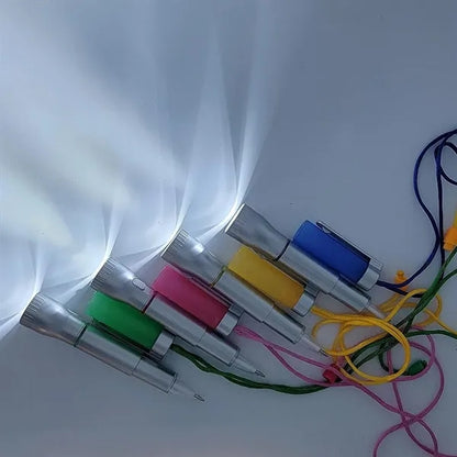 LED Light Up Ballpoint Pen with Necklace
