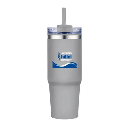 30 oz. Double Wall Stainless Steel Tumbler w/ Lid and Straw