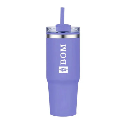 30 oz. Double Wall Stainless Steel Tumbler w/ Lid and Straw