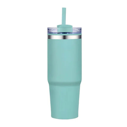 30 oz. Double Wall Stainless Steel Tumbler w/ Lid and Straw