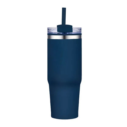 30 oz. Double Wall Stainless Steel Tumbler w/ Lid and Straw