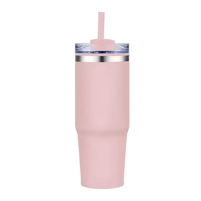 30 oz. Double Wall Stainless Steel Tumbler w/ Lid and Straw