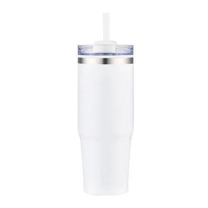 30 oz. Double Wall Stainless Steel Tumbler w/ Lid and Straw