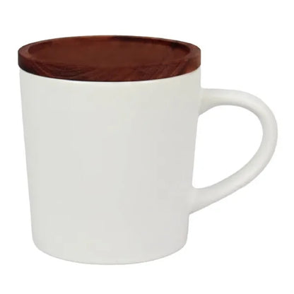 16 oz. Ceramic Mug with Wood Lid