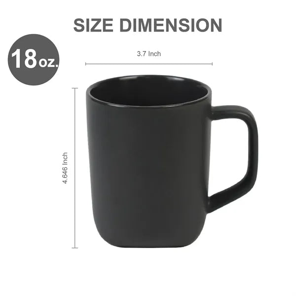 18 oz. Ceramic Mug with Triangle Bottom