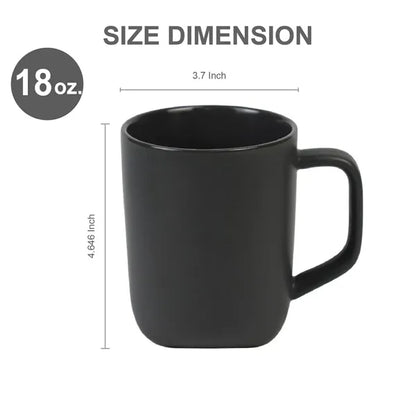 18 oz. Ceramic Mug with Triangle Bottom