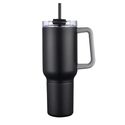 21 oz. Stainless Steel Mug w/ Handle, Straw, Can Cooler
