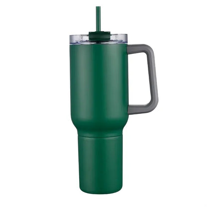 21 oz. Stainless Steel Mug w/ Handle, Straw, Can Cooler
