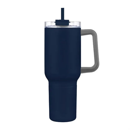 21 oz. Stainless Steel Mug w/ Handle, Straw, Can Cooler