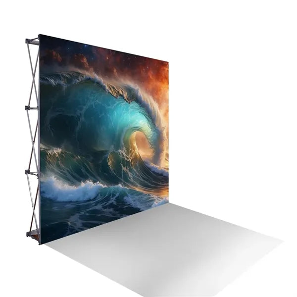 8ft POP-Up Straight Backdrop Wall Kit Trade Show Display