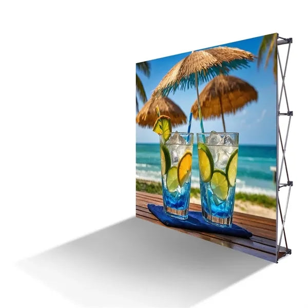 8ft POP-Up Straight Backdrop Wall Kit Trade Show Display