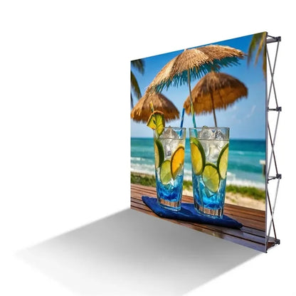 8ft POP-Up Straight Backdrop Wall Kit Trade Show Display