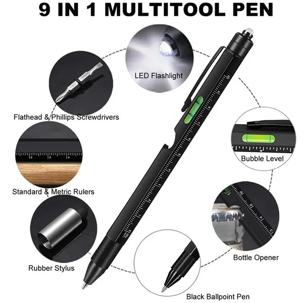 9 in 1 Multitool Pen WIth LED Light