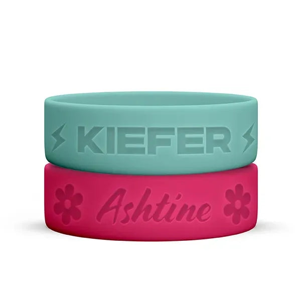 Debossed - 1 inch Wristband-A