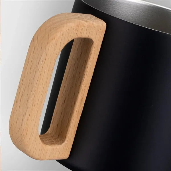 Vacuum Mug with Wood Handle