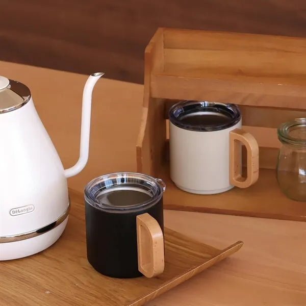 Vacuum Mug with Wood Handle