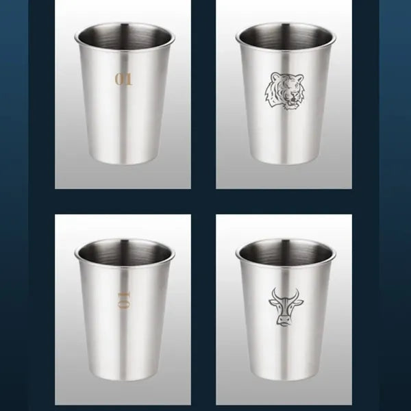 16Oz Stainless Steel Cup With Lid And Straw