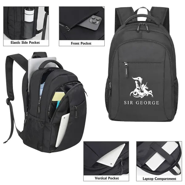 Deluxe Business Backpack With 15.6" Laptop Sleeve