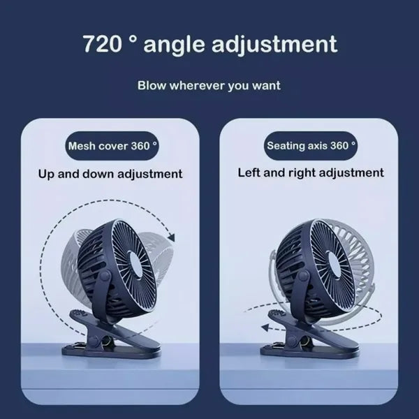 4 Inch USB Rechargeable Clip On Fan