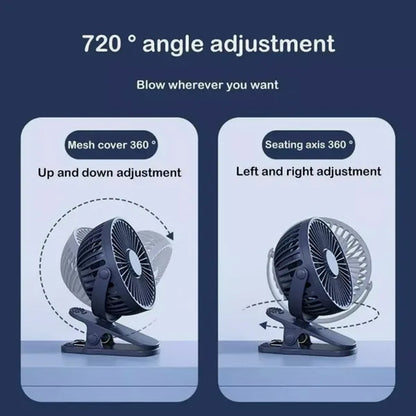 4 Inch USB Rechargeable Clip On Fan