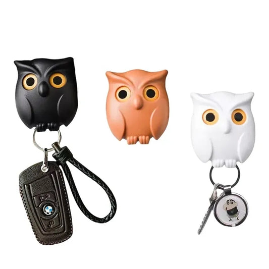 Owl Key Hooks with Adhesive Tape