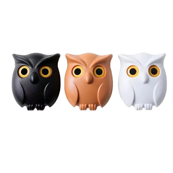 Owl Key Hooks with Adhesive Tape