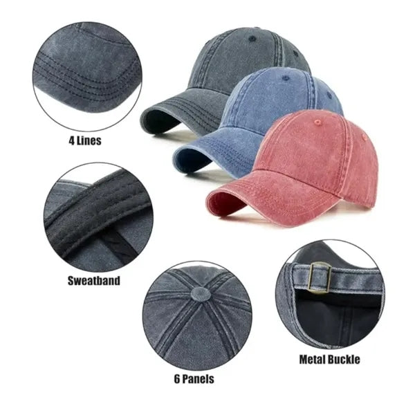 Classic Unisex Washed Cotton Baseball Cap