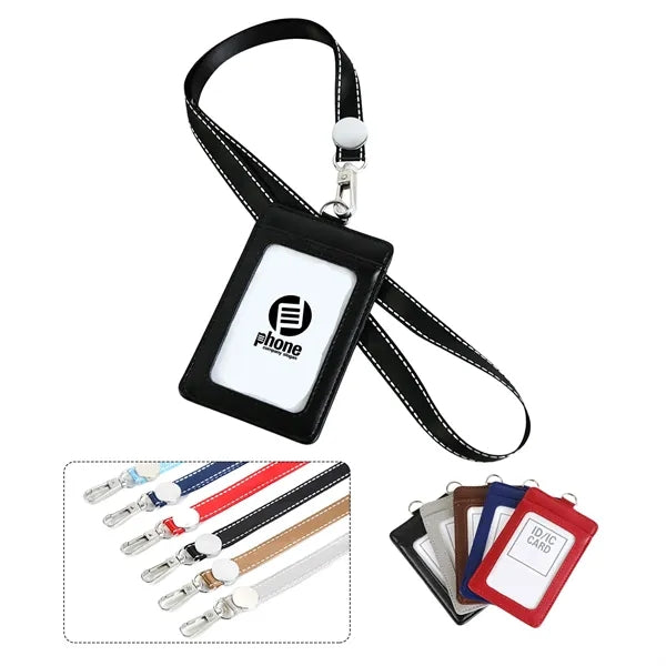 PU Badge with Lanyard