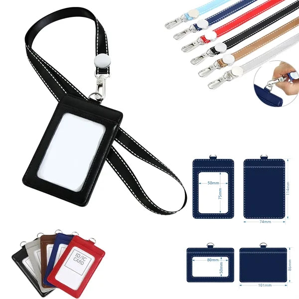 PU Badge with Lanyard