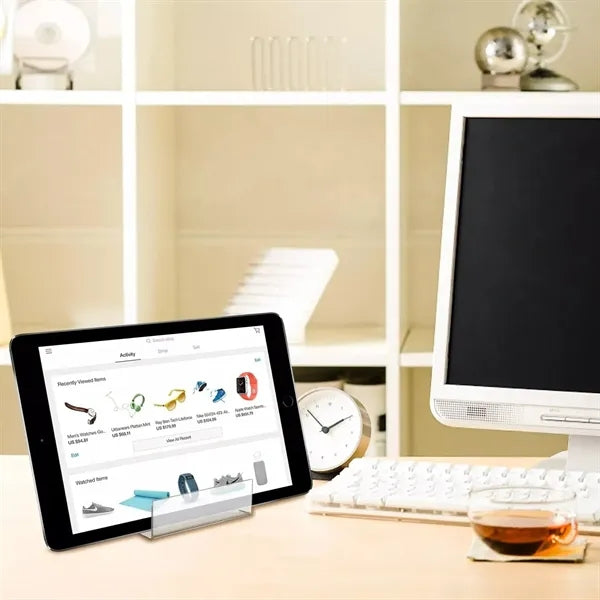 Display Stand with Wall Shelf, Acrylic Tablet Phone Holder.