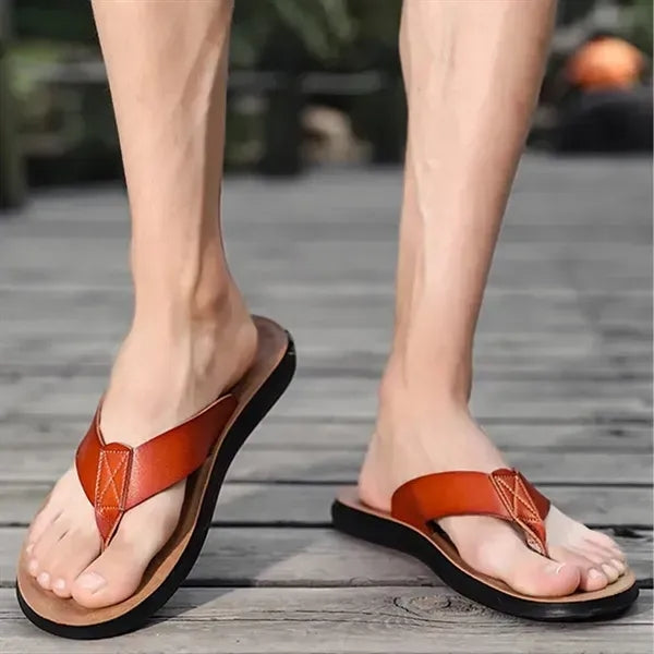 Leisure Large Zize Soft Bottomed Beach Flip Flops