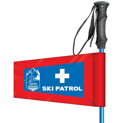 9" X 6" Double Sided Tapered Ski Pole Flag