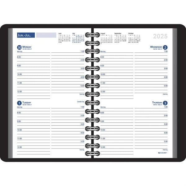 Ruled, Two Days Per Page Wired To Cover